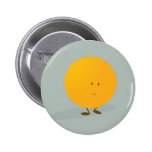 Smiling whole orange pin