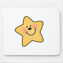 Smiling Yellow Star mousepads