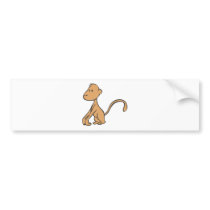 Smiling Young Monkey bumper stickers