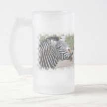 Smiling Zebra Frosted Beer Mug