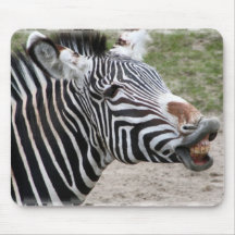 Smiling Zebra Mouse Pad