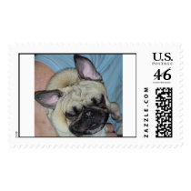 Smilling Pug postage by wombatz Smilling Pug postage