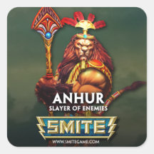 SMITE: Anhur, Slayer of Enemies Square Stickers