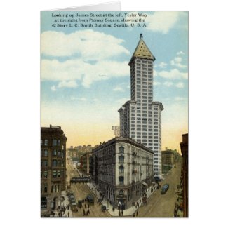Smith Building Seattle 1915 Vintage card