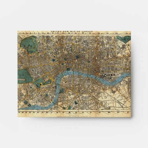 Smith's new map of London 1860 Envelope
