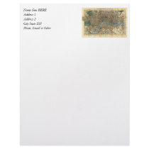 Smith's new map of London 1860 Letterhead Template
