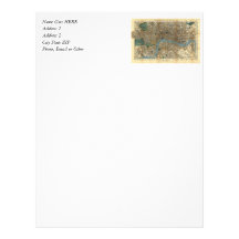 Smith's new map of London 1860 Letterhead Template