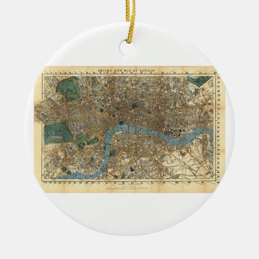 Smith's new map of London 1860 Ornament
