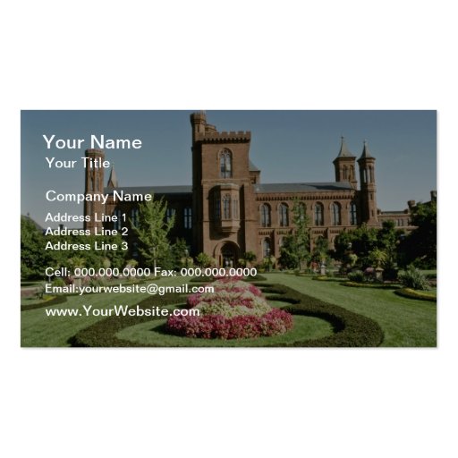 Smithsonian Institute and Enid Haupt Garden Business Card (front side)