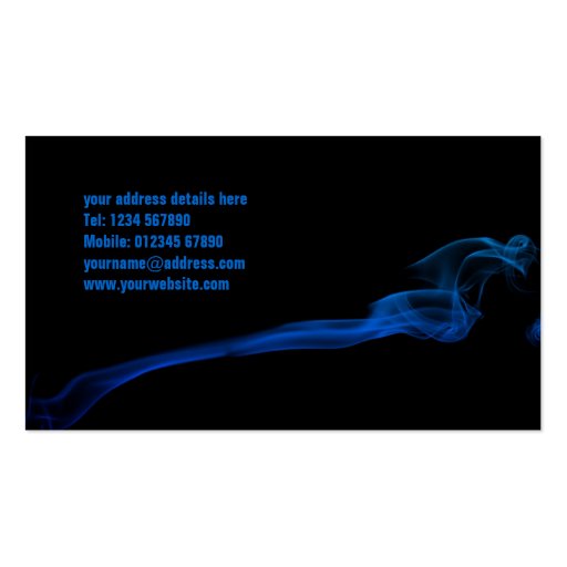 Smoke Effect Business Card (back side)