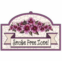 "Smoke Free Zone" - Decorative Sign - 17 photo sculptures