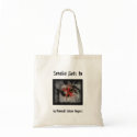Smoke Gets In Tote bags