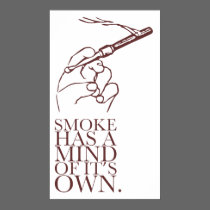 Smoke Has A Mind Brown poster posters