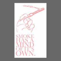 Smoke Has A Mind Pink poster posters