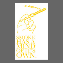 Smoke Has A Mind Yellow poster posters