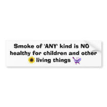 Smoke Is Not Healthy bumper stickers by BeachOfEden Smoke Is Not Healthy bumper stickers