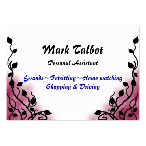 smoke pink business card templates (front side)