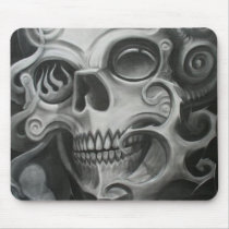 Smoke Skull mousepads by zapdos883 Smoke Skull mousepads