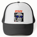 Smoke Skull STAFF Ball Cap Hat by shutter_bug Smoke Skull STAFF Ball Cap Hat