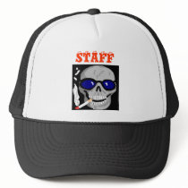 Smoke Skull STAFF Ball Cap Hat by shutter_bug Smoke Skull STAFF Ball Cap Hat