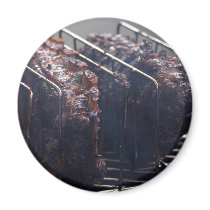 Smoked Ribs On Grill Fridge Magnets