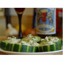 Smoked Salmon And Dill Mousse In Cucumber Cups photo sculptures by lifesphere Smoked Salmon And Dill Mousse In Cucumber Cups photo sculptures