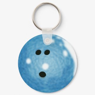 Smokey Blue Bowling Ball Keychain Smokey Blue Bowling Ball Keychain
