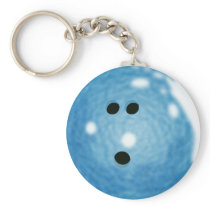 Smokey Blue Bowling Ball Keychain