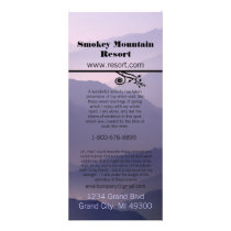 Smokey Mountian Resort Rack Card rack cards