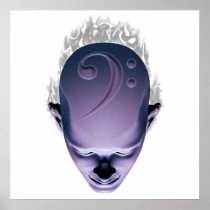 Smokin' Bass Head Posters
