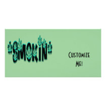 *Smokin* Green Smoking Logo photo cards by MidnightDreamer *Smokin* Green Smoking Logo photo cards