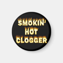 Smokin' Hot Clogger Dance Fridge Magnets