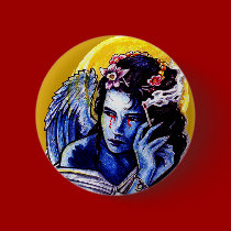 Smoking angel buttons