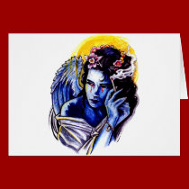 Smoking angel cards