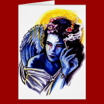 Smoking angel cards