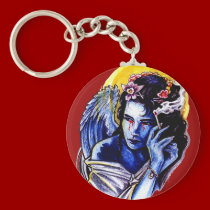 Smoking Angel keychains