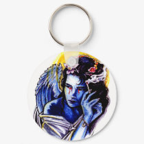 Smoking Angel keychains by tat2ts Smoking Angel keychains
