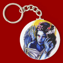 Smoking Angel keychains
