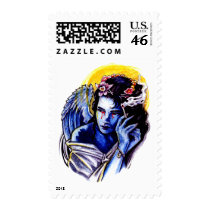 Smoking angel postage by tat2ts Smoking angel postage