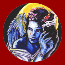 Smoking angel stickers