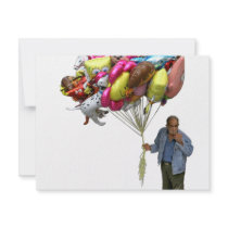 Smoking Balloon Salesman Invitations