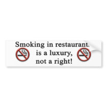 Smoking Ban two bumper stickers