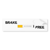 Smoking Brake Free Bumper Sticker