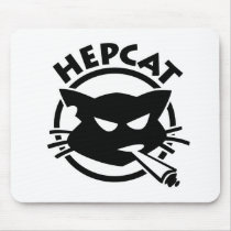 Smoking Cat Logo mousepads by Hepcat Smoking Cat Logo mousepads