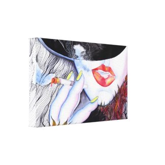 smoking Diva Wrapped canvas wrappedcanvas