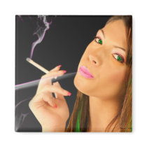 Smoking Fetish Neon Digital Art magnets by uniqueandkinky Smoking Fetish Neon Digital Art magnets