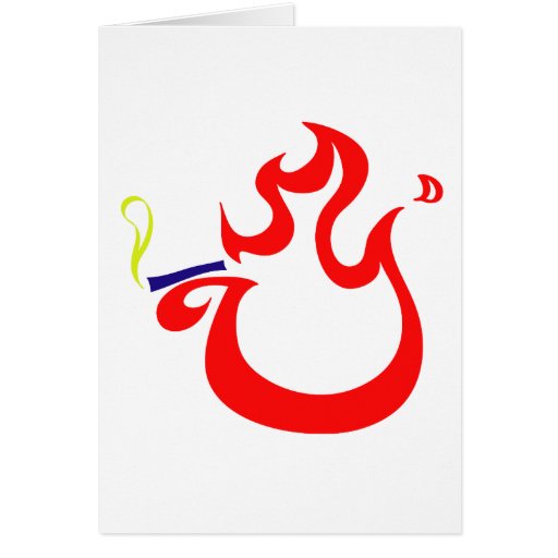 Smoking Fire Greeting Cards