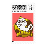 Smoking Genie Postage Stamp