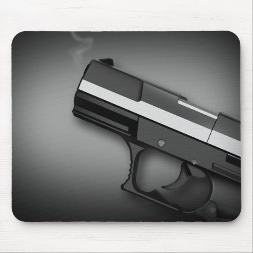 smoking gun mouse pad Zazzle
