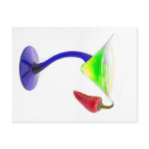 Smoking HOT Martini Post Card
